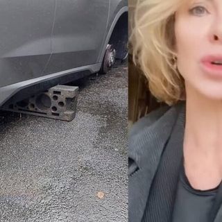 Basiglio, Alba Parietti vittima...dei ladri di gomme