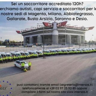 Inter Sos cerca autisti, capi servizio e soccorritori per le sedi di Magenta, Abbiategrasso, Milano, Gallarate, Busto Arsizio
