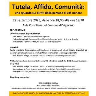 Vigevano, &quot;Tutela, affido, comunità&quot;, incontro in comune per uno sguardo sui diritti dei minori