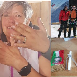 Immagini di felicità ad alta quota
