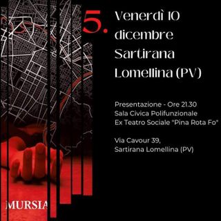Sartirana sarà la quinta tappa del Book Tour dello scrittore giallista Marco Marinoni