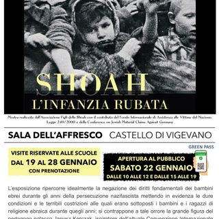 Vigevano: al via la mostra &quot;Shoah - l'infanzia rubata&quot;