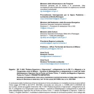 Superstrada Malpensa, Conferenza servizi chiusa dal Commissario: via libera al progetto definitivo