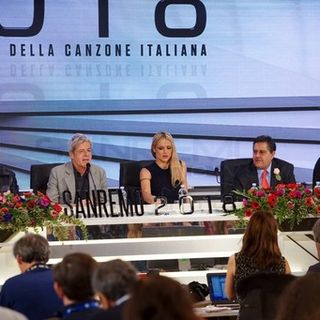 Le immagini dalla sala stampa Ariston Roof