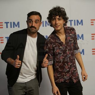 Le immagini dalla sala stampa dell'Ariston Roof