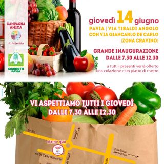 Pavia, Campagna Amica cresce ancora: giovedì 14 giugno l’inaugurazione del nuovo mercato a km zero