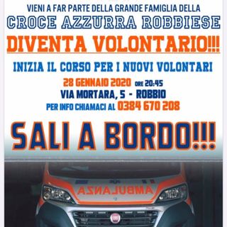 Robbio, al via il corso della Croce Azzurra Robbiese per diventare volontario