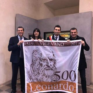 Vigevano, vince la pioggia...ma si celebra Leonardo (FOTO)
