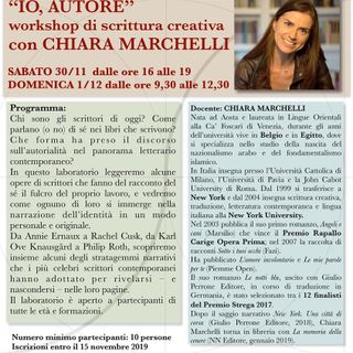 Mortara, arriva il workshop di scrittura con Chiara Marchelli