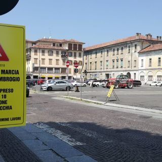 Vigevano, partiti i lavori in piazza Sant’Ambrogio