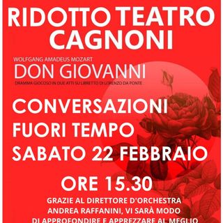 Vigevano: Il &quot;Don Giovanni&quot; di Mozart al centro delle &quot;Conversazioni Fuori Tempo&quot; al teatro Cagnoni