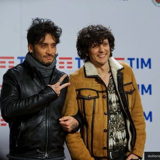Ermal Meta e Fabrizio Moro in sala stampa