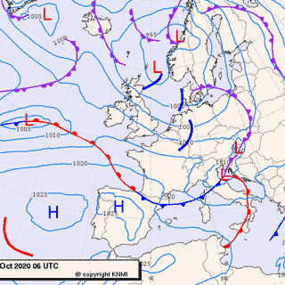 Previsioni meteo per mercoledì 7, giovedì 8, venerdì 9 (ottobre)