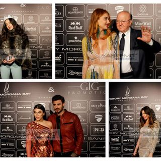 #Sanremo2019 Massimo Boldi e tanti altri vip all'Opening Party del Victory Morgana Bay