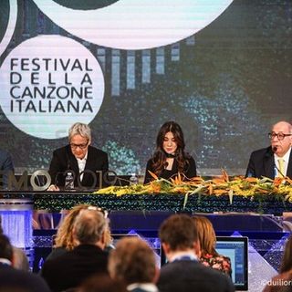 La sala stampa dell'Ariston Roof (Foto Duilio Rizzo)