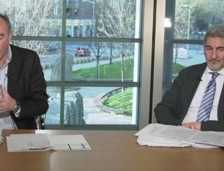 Gli assessori Giulio Gallera e Raffaele Cattaneo durante il punto stampa di oggi sull'emergenza Covid-19