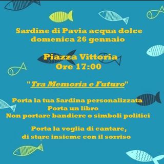 Pavia, le Sardine scendono in piazza. Prevista la presenza di tanti lomellini
