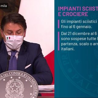Dpcm Natale, Conte: «Dal 21 dicembre no agli spostamenti tra Regioni. A Capodanno limitiamo le cene ai conviventi»