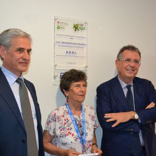 da sx Nunzio del Sorbo (dir S Matteo), Clara Baggi (pres AGAL), Giorgio Girelli (pres S Matteo)