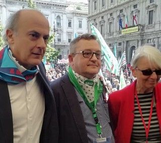 Da sinistra Margaritella, Duci e Lattuada. Foto tratta da sito Cisl Milano