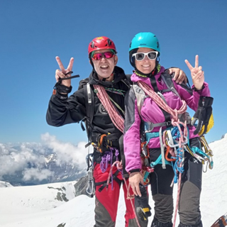 Antonino Matarazzo con la scalatrice Veruska Besozzi (volto noto su Rai e Mediaset)