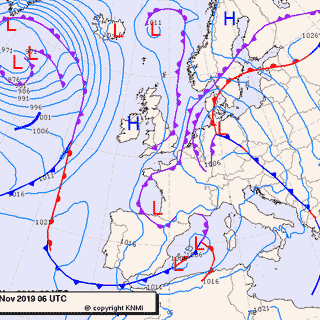 Previsioni meteo per lunedì 18, martedì 19, mercoledì 20 (novembre)