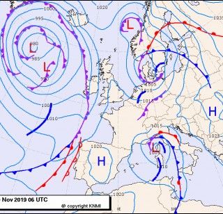 Previsioni meteo per martedì 19, mercoledì 20, giovedì 21 (novembre)