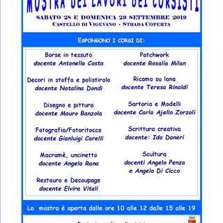 Vigevano: alla strada coperta saranno esposti i lavori dei corsisti di Unitre
