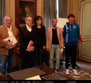 Da sinistra Andrea Coppo, Vincenzo Mignone, Maura Forte, Ezio Fumarulo e Nicola Fumarulo