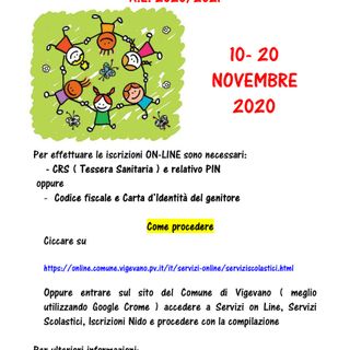 Vigevano: a novembre riaprono le iscrizioni agli asili nido