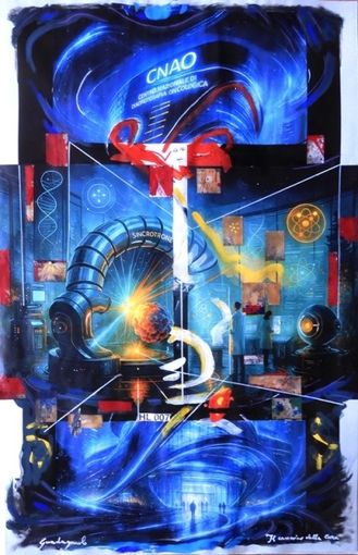 Per i 25 anni del CNAO di Pavia, il M° Francesco Guadagnuolo ha dedicato un’opera d’arte