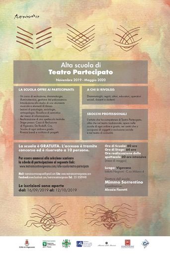 Vigevano: dieci selezionati accederanno a "L'Alta Scuola di Teatro Partecipato" di Mimmo Sorrentino Vigevano: dieci selezionati accederanno a "L'Alta Scuola di Teatro Partecipato" di Mimmo Sorrentino