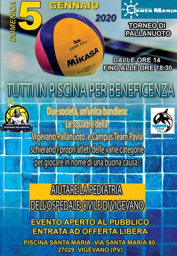 La Pallanuoto Vigevano scende in vasca per beneficenza