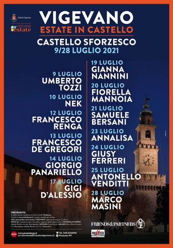 Vigevano: al Castello Sforzesco &quot;Piano Forte e Gianna Nannini - La Differenza&quot;