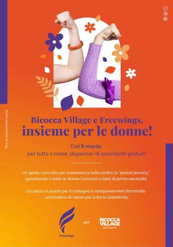 Bicocca Village e Freewings insieme per le donne: assorbenti gratuiti dall’8 marzo Bicocca Village e Freewings insieme per le donne: assorbenti gratuiti dall’8 marzo