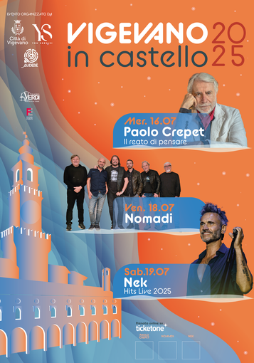 "Vigevano in Castello 2025", annunciati Paolo Crepet, i Nomadi e Nek "Vigevano in Castello 2025", annunciati Paolo Crepet, i Nomadi e Nek