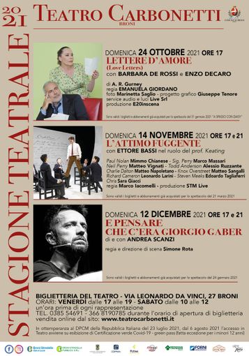 Broni: presentata la stagione teatrale del Carbonetti