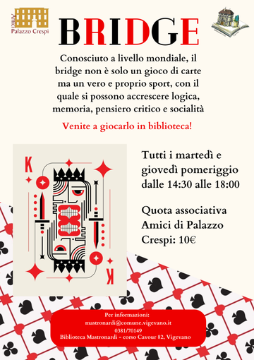 Vigevano, la biblioteca Mastronardi diventa il ritrovo del Bridge Vigevano, la biblioteca Mastronardi diventa il ritrovo del Bridge