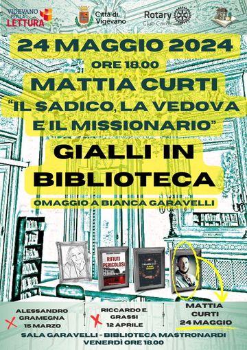 Vigevano, Gialli in biblioteca: omaggio a Bianca Garavelli, edizione primavera 2024 Vigevano, Gialli in biblioteca: omaggio a Bianca Garavelli, edizione primavera 2024