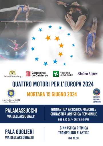 Mortara, al PalaMassucchi un trofeo di ginnastica per 4 nazioni europee