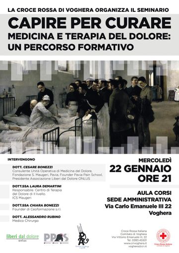 Terapia del dolore: nella sede della Cri il seminario per i medici di base