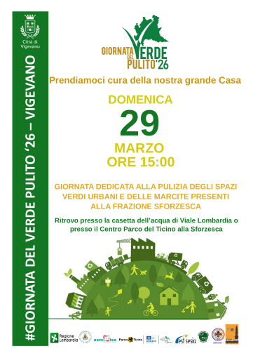 Vigevano, domenica 29 marzo torna la "Giornata del Verde Pulito" Vigevano, domenica 29 marzo torna la "Giornata del Verde Pulito"