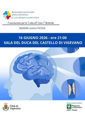 Vigevano, insieme contro l’ictus, incontro pubblico al Castello con l’associazione ALICe Oltrepò-Lomellina