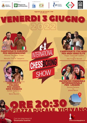 Vigevano: il 3 giugno in piazza Ducale arriva il Chessboxing Show
