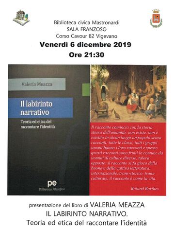 Vigevano: alla biblioteca Mastronardi verrà presentato il libro &quot;Il Labirinto Narrativo&quot;