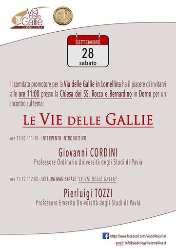 Dorno: La chiesa di San Rocco a ospita una conferenza sulla via delle Gallie Dorno: La chiesa di San Rocco a ospita una conferenza sulla via delle Gallie