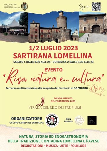 Sabato 1 domenica 2 luglio appuntamento a Sartirana alla riscoperta dei sensi Sabato 1 domenica 2 luglio appuntamento a Sartirana alla riscoperta dei sensi