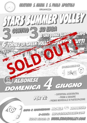 Albonese: tutto esaurito per lo Stars Summer Volley 2023