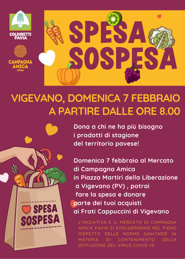 Vigevano: Covid, arriva la “spesa sospesa” dai contadini del mercato di Campagna Amica