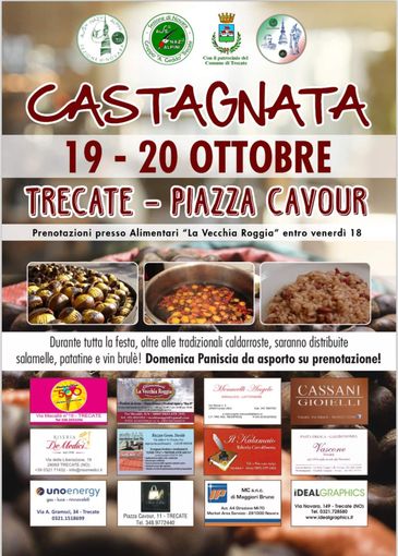 A Trecate nel fine settimana la tradizionale “Castagnata con gli Alpini” A Trecate nel fine settimana la tradizionale “Castagnata con gli Alpini”